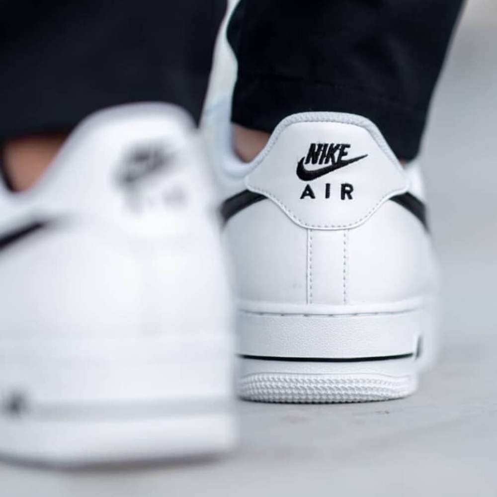 πΈ NIKE AIR FORCE 1 Sneakers Shoes AF1 White Black - Picture 3 of 12